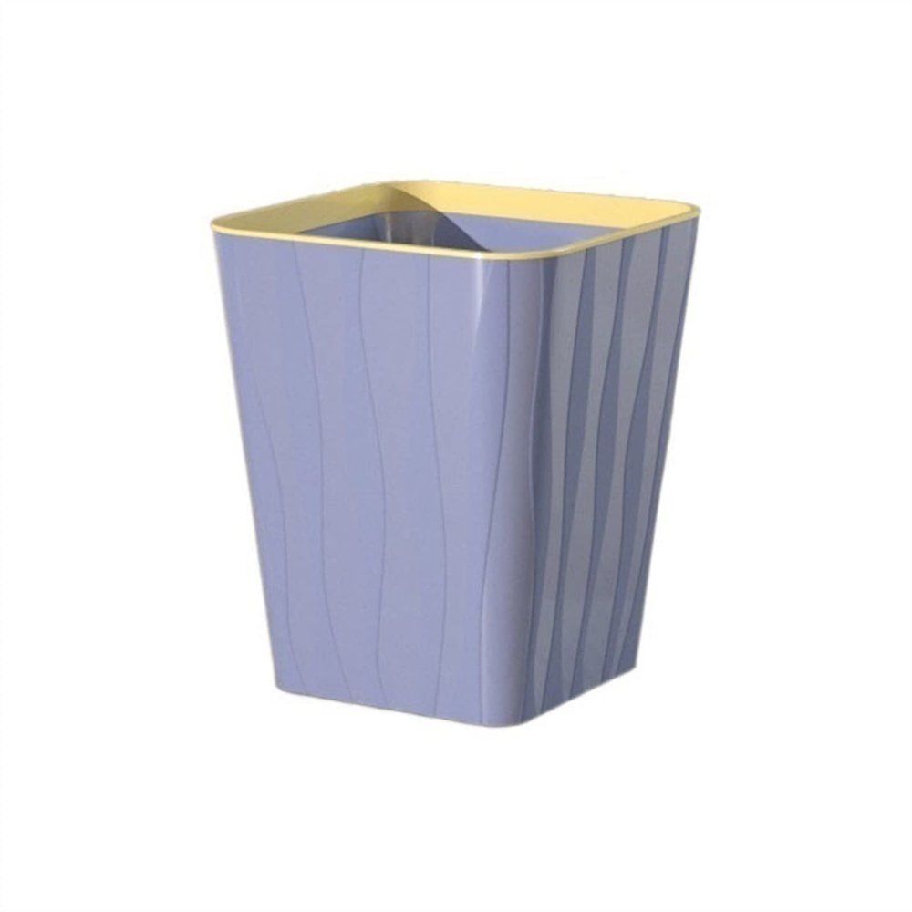 TOMYEUS Bathroom Trash Can 12L Household Large Garbage Basket Living Room Toilet Simple Coverless Trash Can Bedroom Kitchen Bedroom Storage Bucket Waste Bin (Color : Purple)