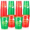 Youyole 60 Pcs Reusable 16 oz Plastic Tumblers - Christmas Stadium Cups, Dishwasher Safe, Ideal for Christmas Party Supplies (Classic) view 1