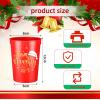 Youyole 60 Pcs Reusable 16 oz Plastic Tumblers - Christmas Stadium Cups, Dishwasher Safe, Ideal for Christmas Party Supplies (Classic) view 2