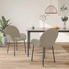 vidaXL Dining Chairs in Light Gray Velvet - Elegant, Modern Design, Comfortable Foam Filling, for Living Room, Dining Room, and More - Set of 2 view 2