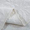 XXRBB Quilted Bedspread Embossed Coverlet with 2 Pillow Shams, Solid Color Cotton Bed Cover Set,White,Double 230x250cm view 4