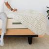 Fabricom Box Spring Cover Queen Size - 100% Egyptian Cotton Wrap Around 4 Sides Bed Skirt for Hotel & Home, Fits Box Springs up to 16 - Queen, Sand view 3