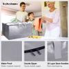 VELVETSURE 12 Pack Heavy Duty Extra Large Moving Bags W/Backpack Straps - Strong Handles & Zippers, Storage Totes For Space Saving, Fold Flat, Alternative to Moving Box and Storage Bin, Silver view 3