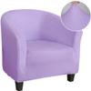 youyoucool Club Chair Slipcover Stretch Spandex Barrel Chair Covers Removable Tub Chair Slipcovers Armchair Sofa Cover Couch Furniture Protector Arm Chair Cover for Living Room2 Piece Light Purple view 1