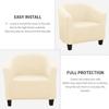 youyoucool Club Chair Slipcover Stretch Spandex Barrel Chair Covers Removable Tub Chair Slipcovers Armchair Sofa Cover Couch Furniture Protector Arm Chair Cover for Living Room2 Piece Light Purple view 3