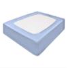 Fabricom Box Spring Cover Cal-King Size - 100% Egyptian Cotton Wrap Around 4 Sides Bed Skirt for Hotel & Home, Fits Box Springs up to 16 - Cal-King, Light Blue view 1
