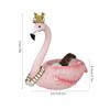 BOOMLATU Creative Resin Flamingo Statues Jewelry Holder Key Bowl Organizer for Entryway,Table, Home,Bar and Office (Crown B) view 2