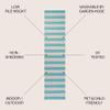 JONATHAN Y Two-Tone Wide Stripe Indoor Outdoor Runner Rug 2X8 Aqua/Cream, Negril for Backyard, Patio, Porch, Easy-Cleaning, High Traffic, Pet-Friendly, Non-Shedding (SMB203E-28) view 2