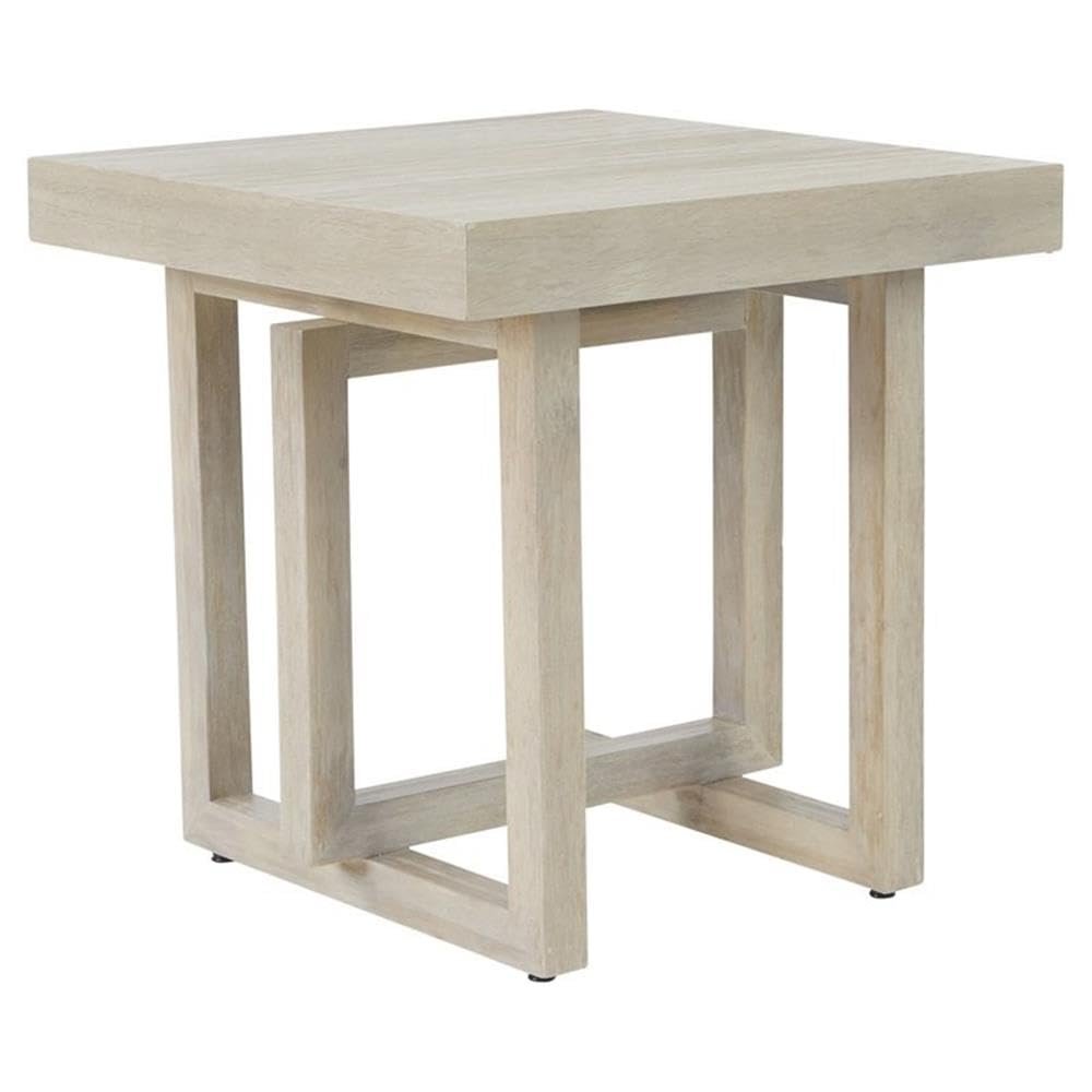 Unique Furniture Contemporary Wood End Table in Barley Natural