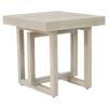 Unique Furniture Contemporary Wood End Table in Barley Natural view 1