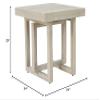 Unique Furniture Contemporary Wood End Table in Barley Natural view 3