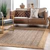 Yonir Exports Rectangle Hand Braided Natural Grey Jute Living Room Area Rug Carpet, Rugs for Living Indoor & Outdoor-2x10 Feet view 1