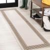 JONATHAN Y Diamond Border Indoor Outdoor Runner Rug 2X8 Cream/Black, Lucia Classic for Backyard, Patio, Porch, Easy-Cleaning, High Traffic, Pet-Friendly, Non-Shedding (SMB207B-28) view 1