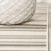 JONATHAN Y Wavy Stripe Indoor Outdoor Runner Rug 2X8 Cream/Dark Gray, Castara Modern for Backyard, Patio, Porch, Easy-Cleaning, High Traffic, Pet-Friendly, Non-Shedding (SMB205C-28) view 4