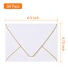 A6 White Envelopes 4 x 6 With Gold Border,- 50 Pack, Quick Self Seal, For 4x6 Cards| Perfect for Weddings, Invitations, Photos, Graduation, Baby Shower| 250GSM Luxury paper|5.25 x 7.25 Inches (White) view 2