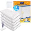 KEEPOW Steam Mop Replacement Pads Compatible with Shark S3500 Series S3501 S3601 S3550 S3901 SE450 S3801CO S3601D S2901Steamer Pocket Mop Washable Microfiber for All Hard Floors Cleaner (5 White) view 1