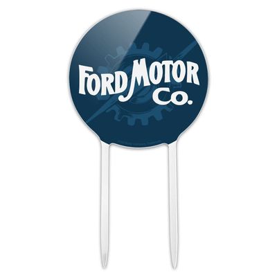 Acrylic Ford Vintage Gear Logo Cake Topper Party Decoration for Wedding Anniversary Birthday Graduation