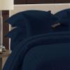 Amuze Bedding Hotel Quality 800 Thread Count Egyptian Cotton 3pc Duvet Cover Set Zipper Closer with Corner Ties (Oversized-King(98" X 120"), Navy Blue Stripe) view 1