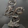 4.33In 3D Brass Dragon Casting Statue,Animal Metal Zodiac Dragon Figurine Home Office Decor Desktop Crafts Sculpture Decoration Collection view 3