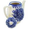 Polmedia Polish Pottery Tea or Coffee Pot UNIKAT - Morning Frost Pattern Handmade in Boleslawiec Poland + Certificate of Authenticity view 2