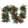 Pre-Decorated Ornaments and Pinecones Artificial Christmas Garland - 7' x 14" - Unlit view 1