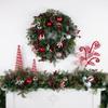 Pre-Decorated Ornaments and Pinecones Artificial Christmas Garland - 7' x 14" - Unlit view 2