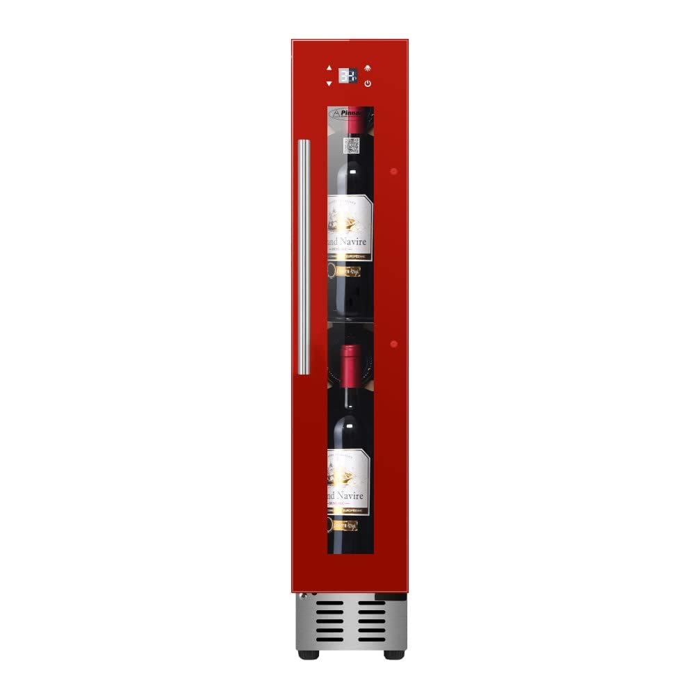 Pinnacle AppliancesPinnacle WR 009 R Slim Wine Refrigerator with Compressor Cooling - 9 Bottle Capacity, Red
