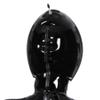 Yilen Latex Hood Inflatable Mask Full Face Hood Inflation Breathing Zipped Latex Mask (S, Red-Transparent) view 4