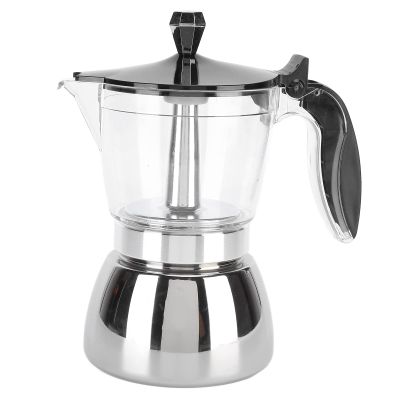 6 Cups Stainless Steel, Italian Octagonal Household Brewing Coffee Pot, Stovetop Espresso Maker Pot, Ergonomic Handle Design, Use Friends