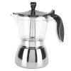 6 Cups Stainless Steel, Italian Octagonal Household Brewing Coffee Pot, Stovetop Espresso Maker Pot, Ergonomic Handle Design, Use Friends view 1