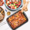 1 Set Stainless Steel Bakeware Roaster Trays Meat Vegetables Pan Baking Pan Food Serving Tray Stainless Steel Cooling Wire Rack Square Griddle Tray Small Tools Non Stick view 2