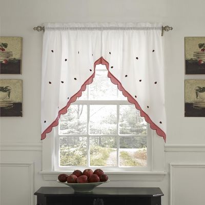 Today's Curtain Ladybug Meadow Swag 38"