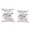 66 Birthday Making the world a better place since 1957 Throw Pillow view 3