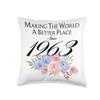 60 Birthday Making the world a better place since 1963 Throw Pillow view 1