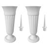 HomeLoft Basics 2 Pack Cemetery Cone Vase with Stake and Base, White view 1