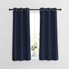 NICETOWN Blackout Navy Curtains & Drapes 48 inch Long for Kitchen - Thermal Insulated Solid Grommet Room Darkening Panels for Bathroom (Navy, 1 Pair, W37 x L48) view 1