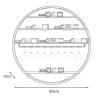 Black Hanging Wine Rack Wine Storage Holder Champagne Goblet Stemware Wine Bottle Shelf Kitchen Bar Wall-Mounted Round Racks (Size : 85cmx10cmx85cm) view 2