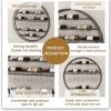 Black Hanging Wine Rack Wine Storage Holder Champagne Goblet Stemware Wine Bottle Shelf Kitchen Bar Wall-Mounted Round Racks (Size : 85cmx10cmx85cm) view 3