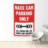 Tapestry for Bedroom Race Car Parking Only Tapestry Boys Room Decor Teenager Funny Decor for Bar ( Size : 75X100CM ) view 1