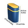 TOMYEUS Bathroom Trash Can New Trash Can Household Living Room Creative with Cover Kitchen Toilet Bathroom Press Bomb Cover Narrow Slit Large Waste Bin (Color : Blue) view 2