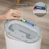 TOMYEUS Bathroom Trash Can New Trash Can Household Living Room Creative with Cover Kitchen Toilet Bathroom Press Bomb Cover Narrow Slit Large Waste Bin (Color : Blue) view 4