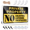 Funny Sarcastic Signs Private Property No Trespassing Sign,No Loitering Sign,No Soliciting Sign for Homemetal Sign Tin Sign Bar Decor for Home Coffee Tin Sign ( Size : 20X30CM ) view 1