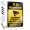 Bar Accessories for Man Cave No Trespassing - This Property is Protected by Video Surveillance Tin Sign Sign Decor Bar Metal Sign Decor ( Size : 20X30CM ) view 1