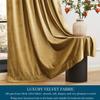 Luxury Gold Velvet Curtains 108 inch Length for Living Room,2 Panels Room Darkening Rod Pocket Back Tab Curtain Elegant Thermal Insulated Heavy Soundproof Noice Reducing Window Drapes for Bedroom view 4