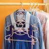 Coat Hanger New 5/10pcs Chinese Style Non-Slip Adult Coat Hanger with Clip Closet Organizer Clothes Pants Hanger Underwear Skirt Hanger Clothes Hanger (Color : Pink 10pcs, Size : 10pcs) view 4