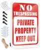 Funny Tin Metal Signs No Trespassing Private Property Keep Out Tin Sign Metal Signs for Man Cave Personalized Bar Signs ( Size : 20X30CM ) view 1