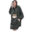 Aemilas Wearable Blanket Hoodie - Sherpa Blankets Sweatshirt as Gifts for Men and Women,Cozy Warm Hooded Blanket with Giant Pocket(Dark Gray) view 2