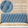 Headboard Reading Pillow Large Bolster Support Back Upholstered Wedge Headboard Cushion for Day Bed Bunk Bed with Removable Decoration Cover,B,No headboard 70.8"/180cm view 2