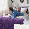 Bedsure Queen Comforter Set - 7 Pieces Reversible Purple Bedding, Queen Size Bed Set for All Seasons, Bed in a Bag with Down Alternative Comforter, Sheets, Pillowcases & Shams view 3