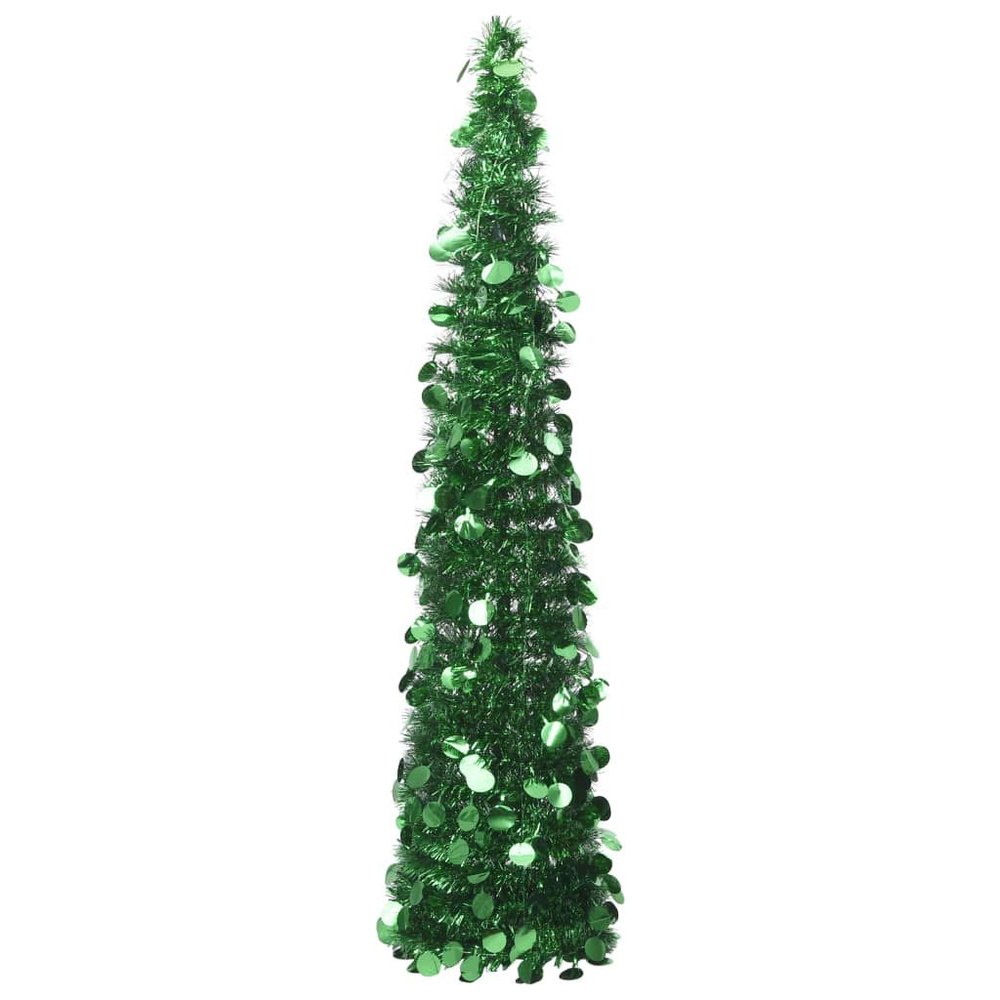 (Fast Delivery) Christmas Tree Decorationfor Home/Office/Party/Christmas Decoration Easy Assembly Pop-up Artificial Christmas Tree Green 59.1" PET